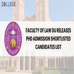 Faculty of Law DU Releases PhD Admission Shortlisted Candidates List